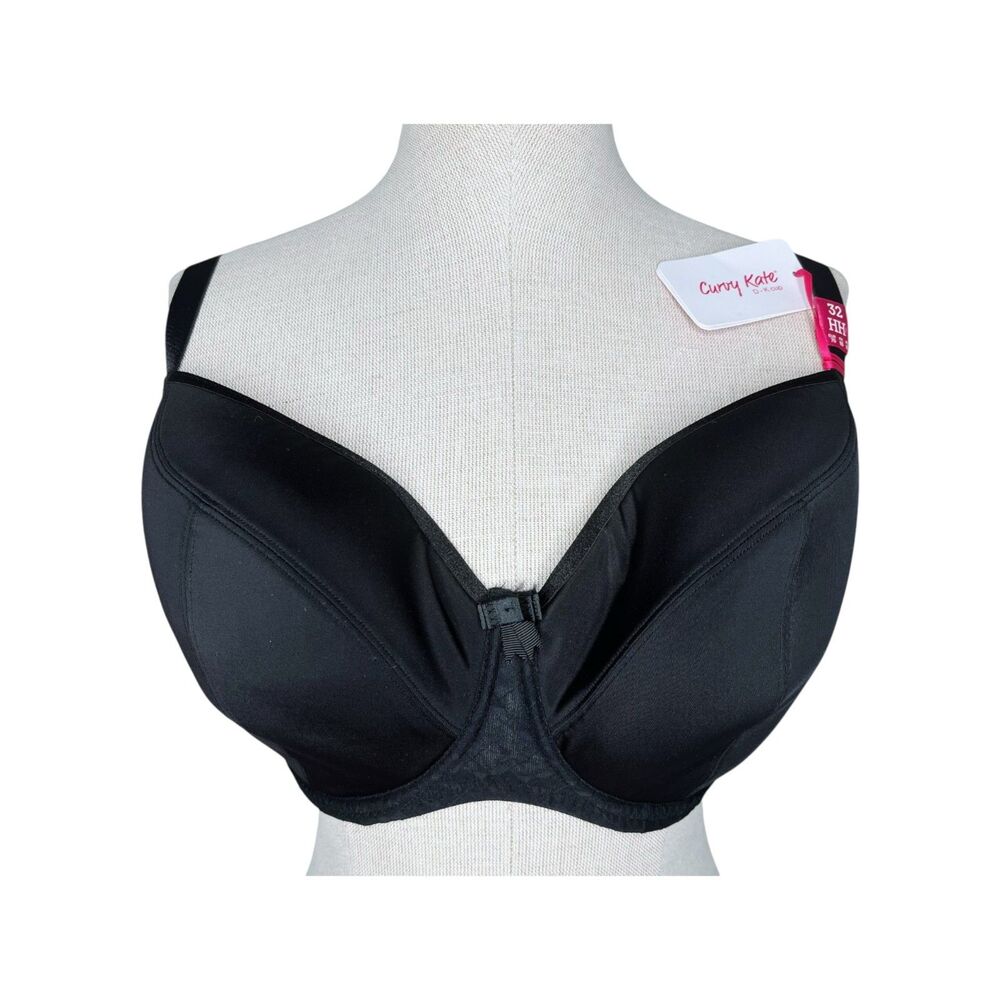 NWT Curvy Kate Daily Dream Bra sz 32HH * Balcony Balconette Black Molded Cup